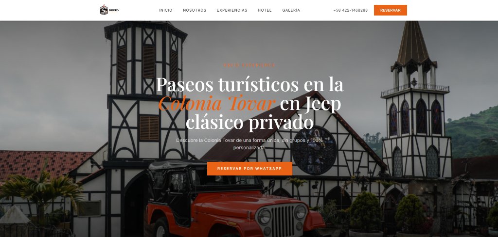 Sitio web de Breid Experience