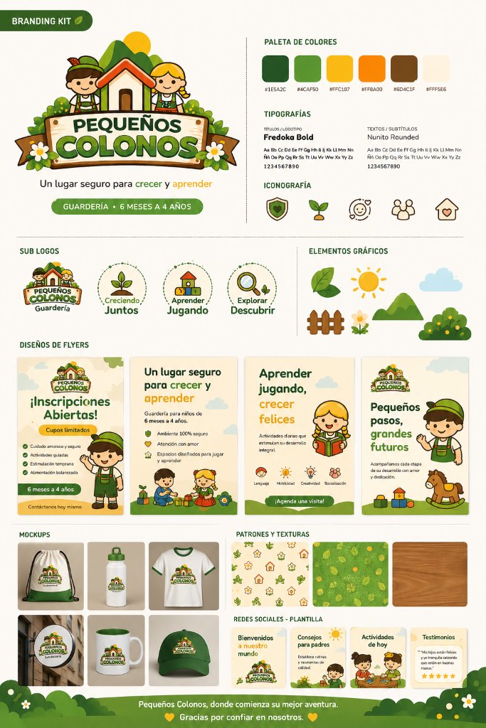 Branding kit de Pequeños Colonos